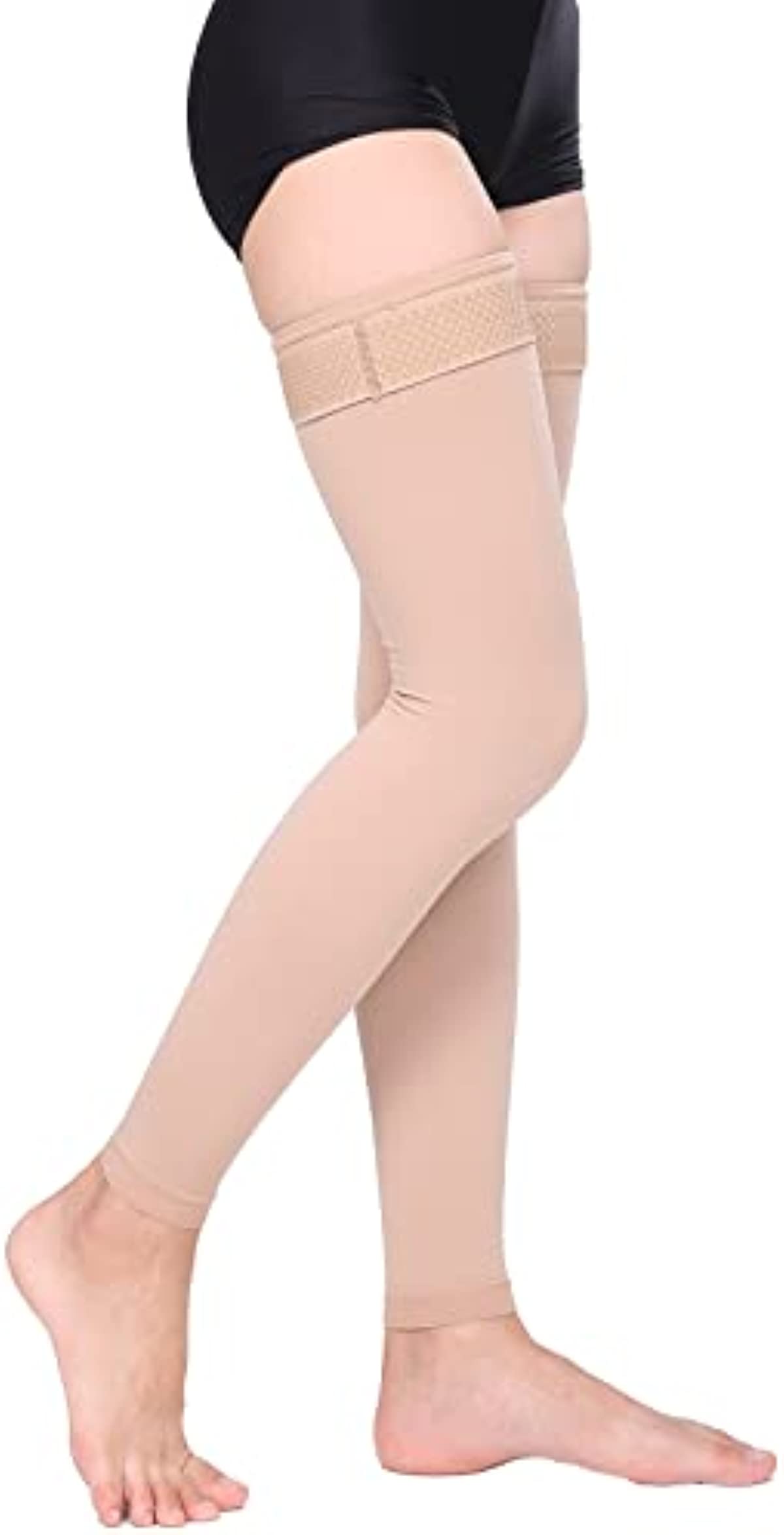 ZOECALA Thigh High Medical Compression Stockings for Women & Men,Footless,Firm Support Hose 20-30 mmHg Compression Socks for Treatment Varicose Veins Swelling