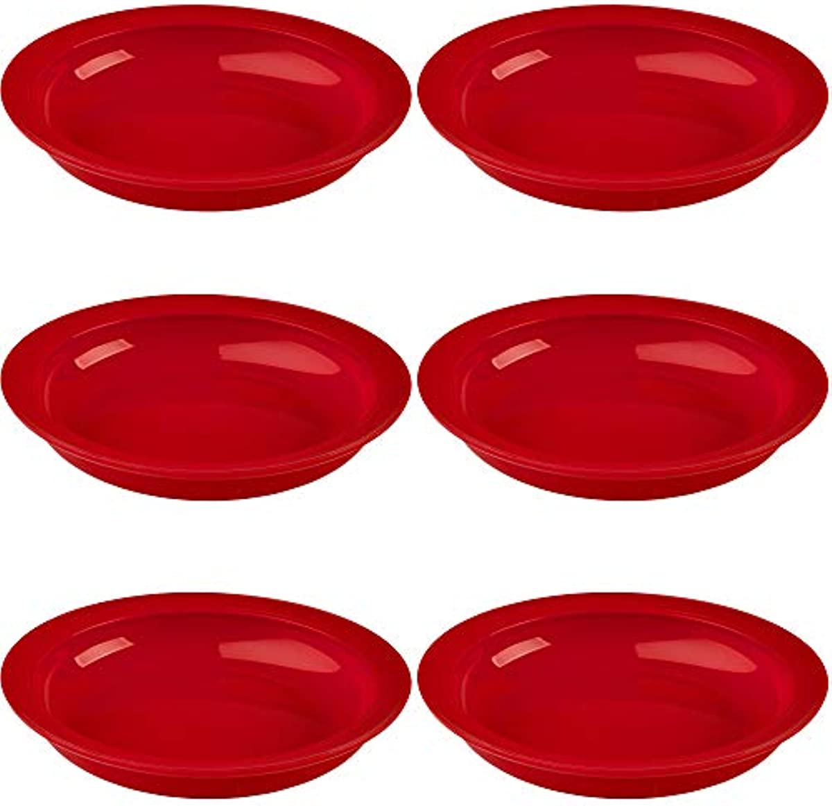 Providence Spillproof Inner Lip Plate - 9\" Red - 6 Pack