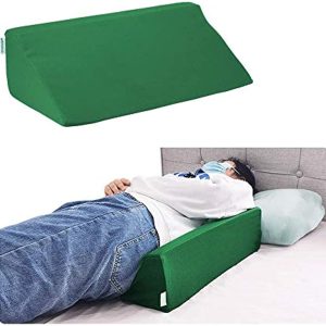 Pillow Wedge for Sleeping Foam Incline Pillow Bed Positioning Wedge for Adults, Side Sleeper, Pregnancy Belly, Back (Green)