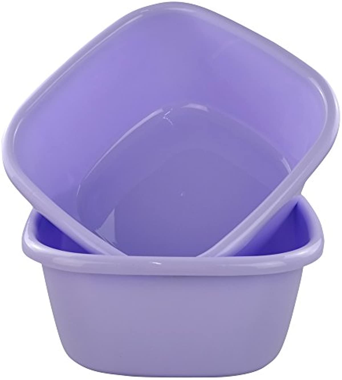 Jekiyo 16 Qt Purple Wash Basin, Large Plastic Tubs, 2-Pack