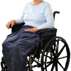 Lightweight Wheelchair Blanket Navy Blue by Granny Jo Products
