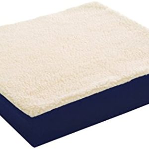 Essential Medical Supply Gel Foam Contour Cushion with Fleece Cover, Blue, Regular