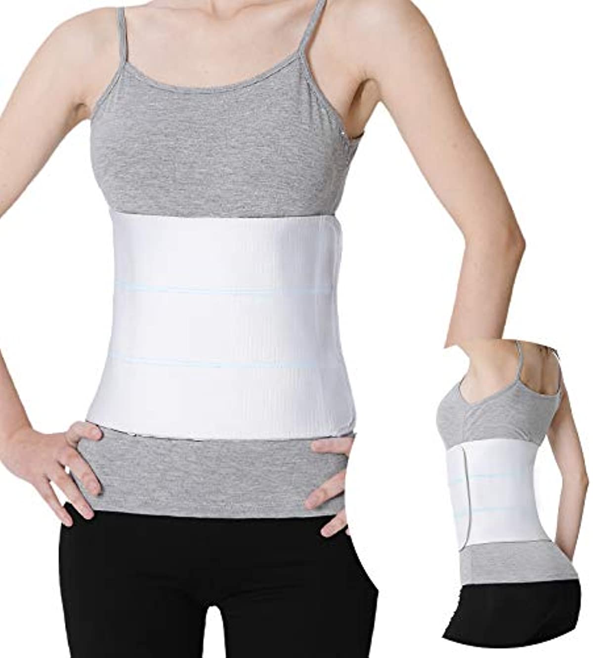 Abdominal Binder Post Surgery for Men and Women, Postpartum Tummy Tuck Belt Provides Slimming Bariatric Stomach Compression,High Elasticity, Breathable - (45\" - 60\") 3 PANEL - 9\"
