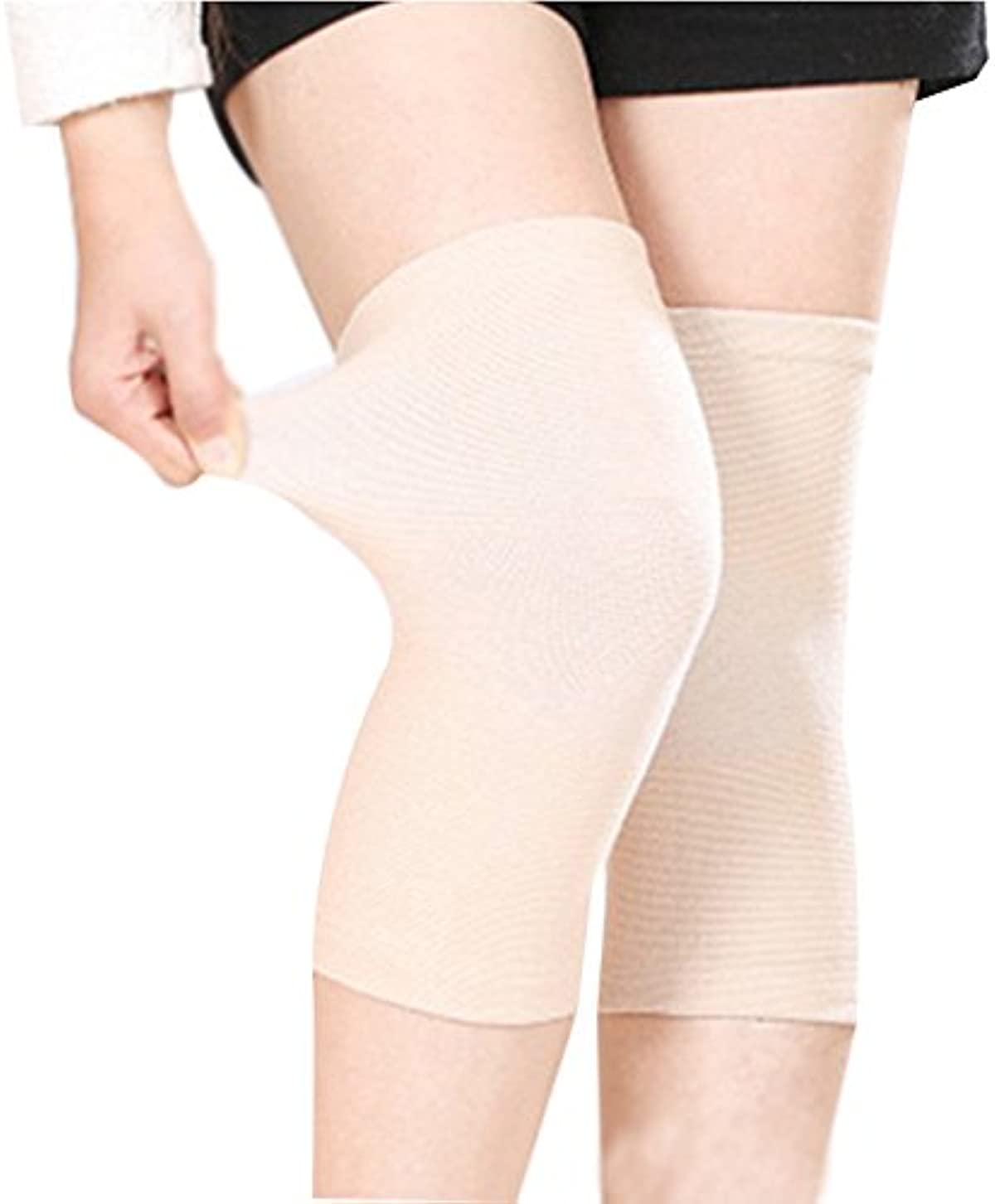 (One Pair) Bamboo Fabric Knee Sleeves for Knee Support, Circulation Improvement & Pain Relief,Sport Compression for Running, Pain Management, Arthritis Pain Women & Men (Complexion, Small)
