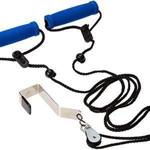 BodyHealt Overhead Shoulder Pulley - Door Exercise Equipment for Back Workout & Arm Exercise. Exercise Pulley Over the door for Shoulder Rehab. Range of Motion Exerciser & Rehab Pulley System(Bracket)