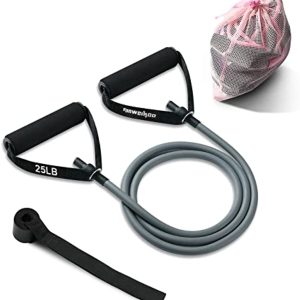 Resistance Exercise Band with Handles, Workout Band Weight Band for Physical Therapy,Strength Training Home Gym Fitness ,with Door Anchor & Storage Bag.