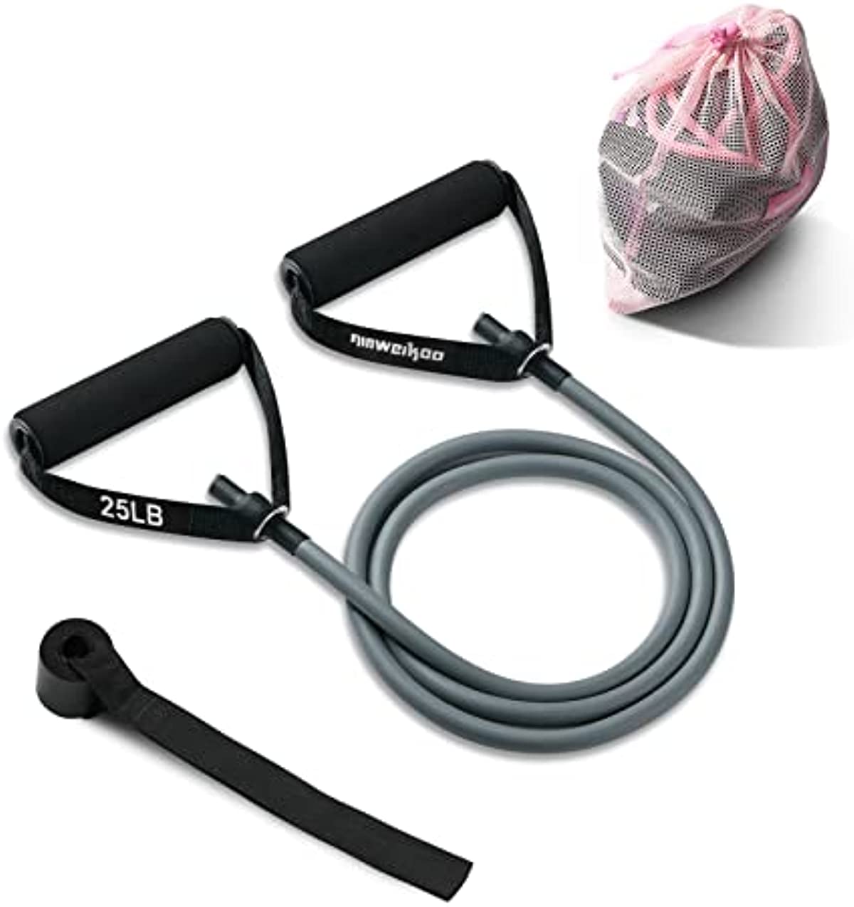 Resistance Exercise Band with Handles, Workout Band Weight Band for Physical Therapy,Strength Training Home Gym Fitness ,with Door Anchor & Storage Bag.