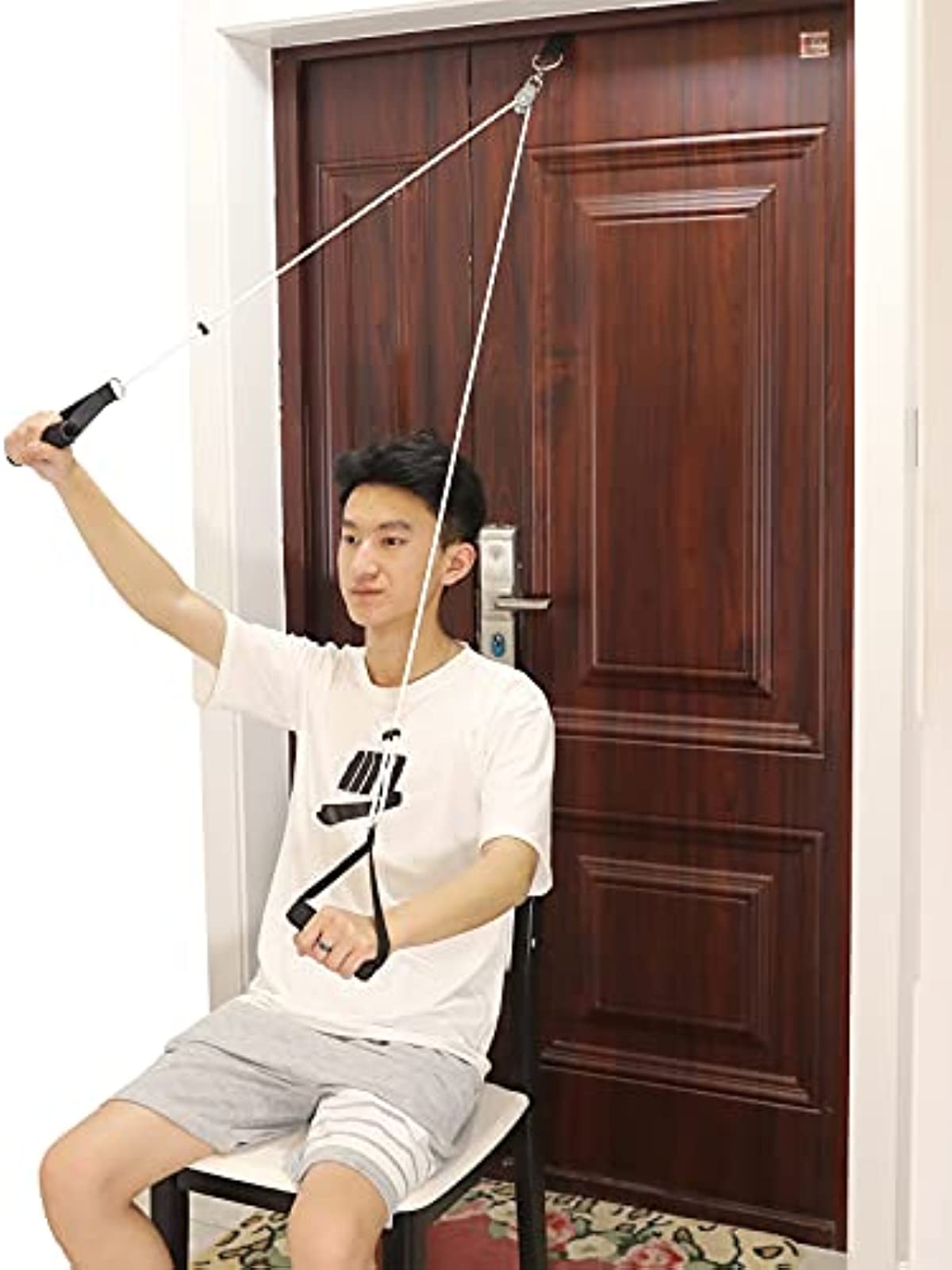 Fanwer Shoulder Pulley, Over the Door Pulley System for Shoulder Rehab, Shoulder Exercise Pulley for Physical Therapy, Assisting Rotator Cuff Recovery, Increase Flexibility Stretching, Range of Motion