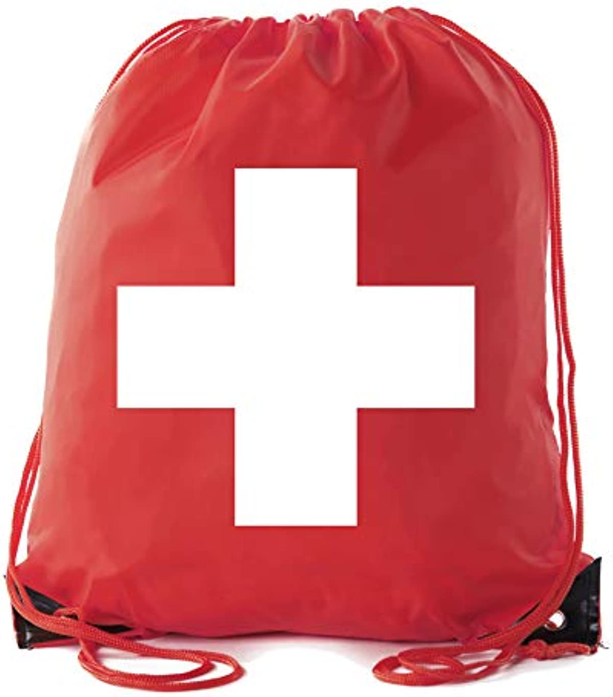 First Aid Backpack Drawstring Medical Bag for Emergencies or Epi Pen & Medicine - 6PK Red CA2500FirstAid S5