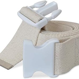 NYOrtho Plastic Buckle Gait Belt - Adjustable Machine Washable Strong and Durable Material Latex Free, Natural, 72\"