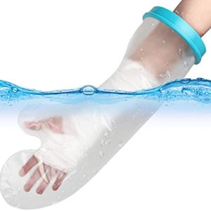 UpGoing 100{4a8a28cb6ba80f257956692db925e5c69915427c57237ad1775dcd88ffbf1165} Waterproof Arm Cast Cover for Shower Bath, Adult Reusable Arm Cast Sleeve Protector Bag Covers for Shower Wound Arm, Hands, Wrists, Elbow, Finger [2022 New Upgraded]
