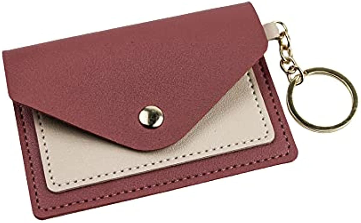 STERCULIA Birth Control Pill Case/Wallet PU Leather Medicine Holder Keychain Envelope Purse(Dark Pink)