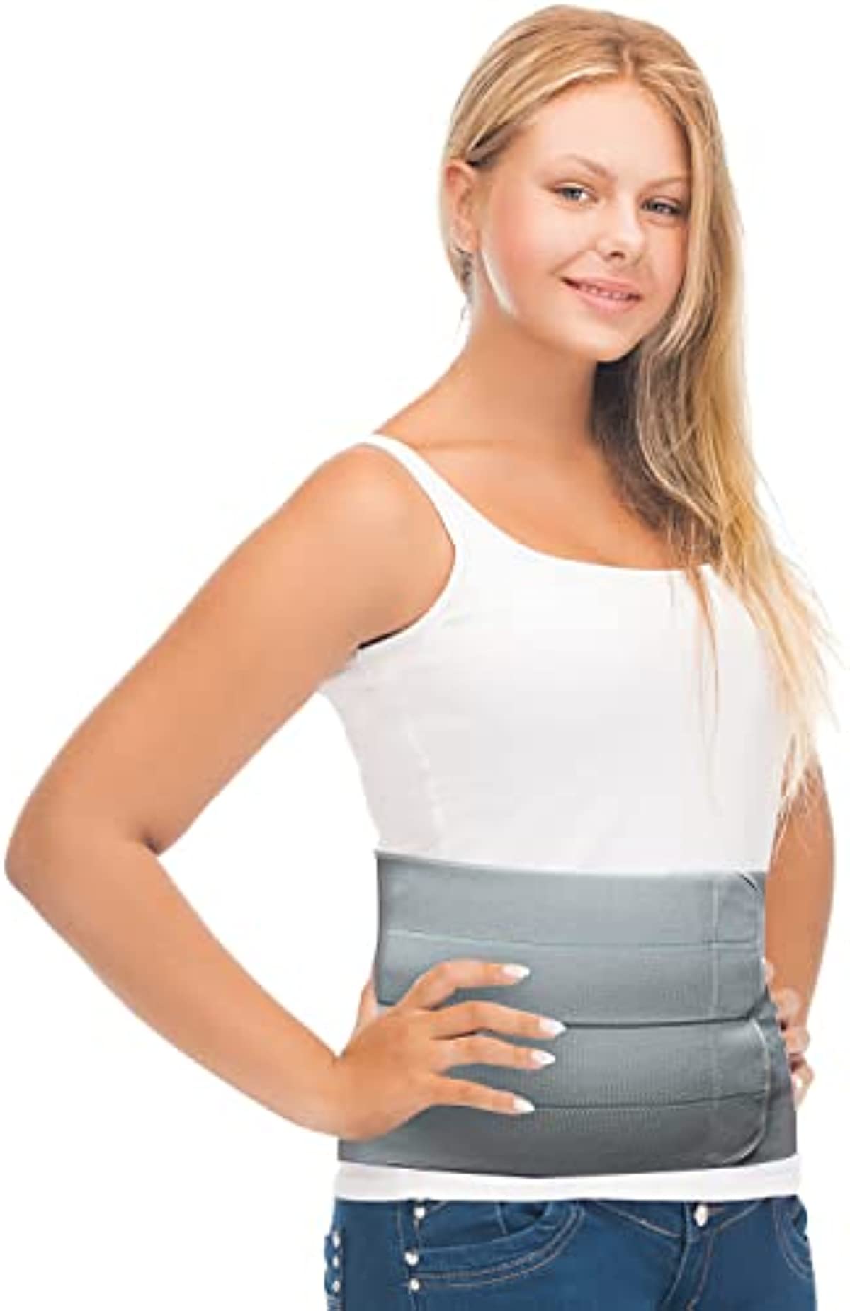 Abdominal Binder Post Surgery for Men and Women, Postpartum Tummy Tuck Belt Provides Slimming Bariatric Stomach Compression,High Elasticity, Breathable - (30\" - 45\") 4 Panel - 12\"