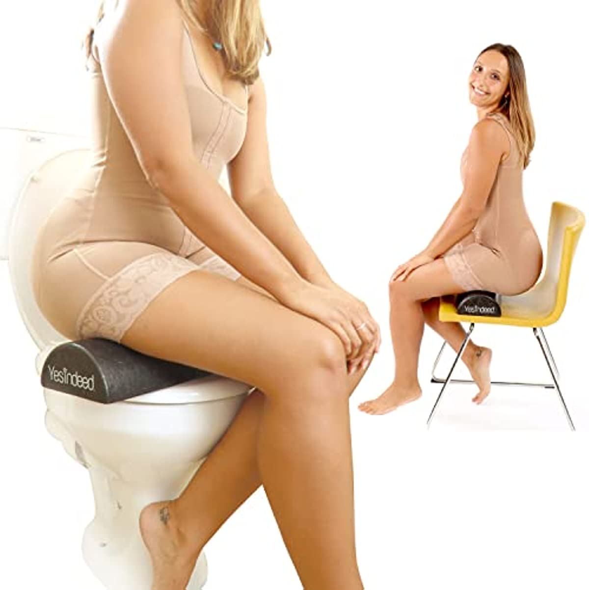Toilet Seat Riser Pillow for Brazilian Butt Lift (BBL) - Dr. Approved Bathroom Assistance Lifter for Post Surgery Recovery Comfortable & Firm Butt Support Cushion