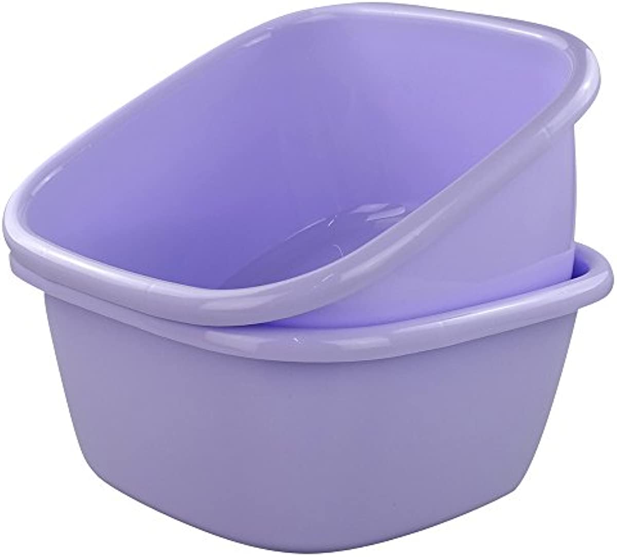 Jekiyo 16 Qt Purple Wash Basin, Large Plastic Tubs, 2-Pack