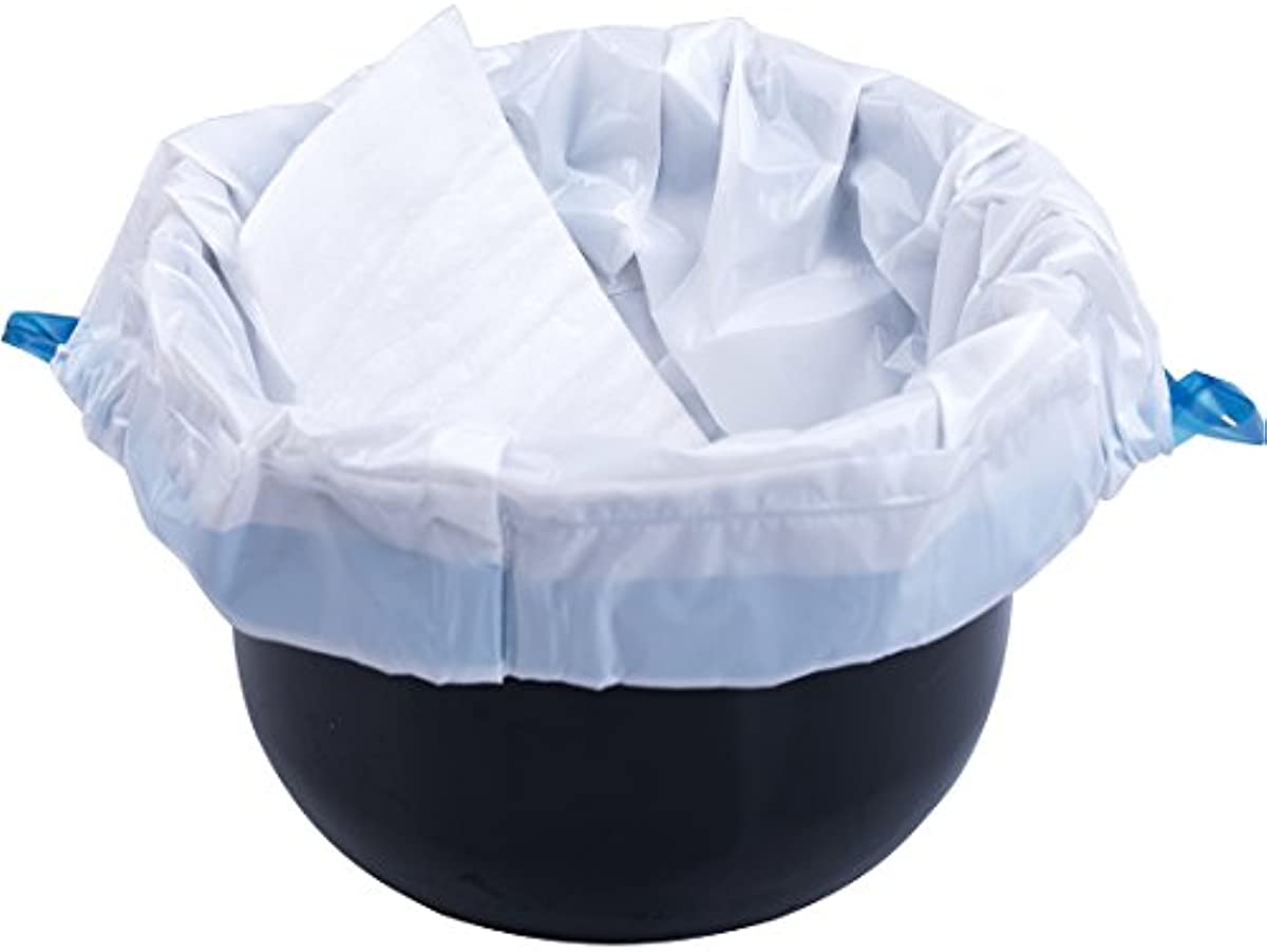 Medokare Commode Liners with Absorbent Pad, 24 Liners - Fits Any Standard Bedside Commode Bucket Potty or Toilet Commode Pail – Disposable Commode Liners for an Adult Commode Chair