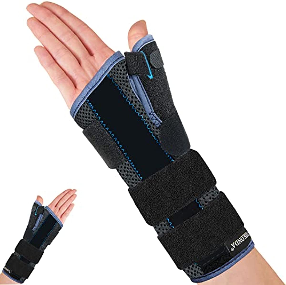 VISKONDA Wrist Brace Thumb Immobilizer Splint Support for De Quervain\'s Tenosynovitis,Carpal Tunnel Syndrome,Stabilizer for Arthritis,Wrist ganglion cyst,Sprains,Sports Injuries Pain Relief