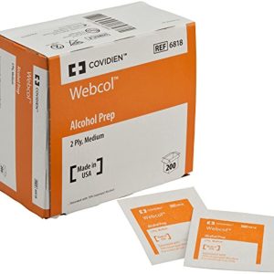 COVIDIEN 6818 Webcol Alcohol Prep, Sterile, Medium, 2-Ply (Pack of 200)