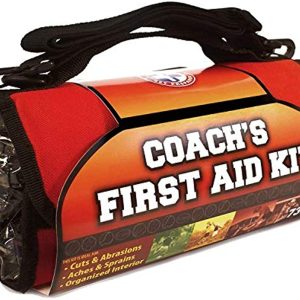 Be Smart Get Prepared 73-Piece Coach’s and Team Sports First Aid Kit in Roll up Bag: Clean, Treat, Protect Cuts, Scrapes. Home, Office, Car, School, Travel, Hunting, Outdoor, Camping, FSA HSA