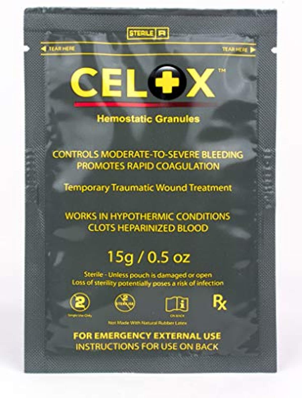 Ever Ready First Aid Combo Pack with Israeli Bandage, Celox Hemostatic Granules and Universal Aluminum Splint