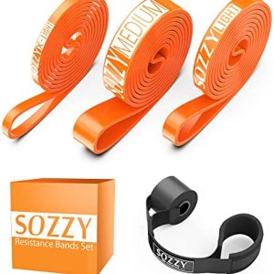Sozzy Pull Up Assistance Bands, Resistance Bands for Working Out, at Home Workout Equipment for Body Stretching, Powerlifting, Resistance Training