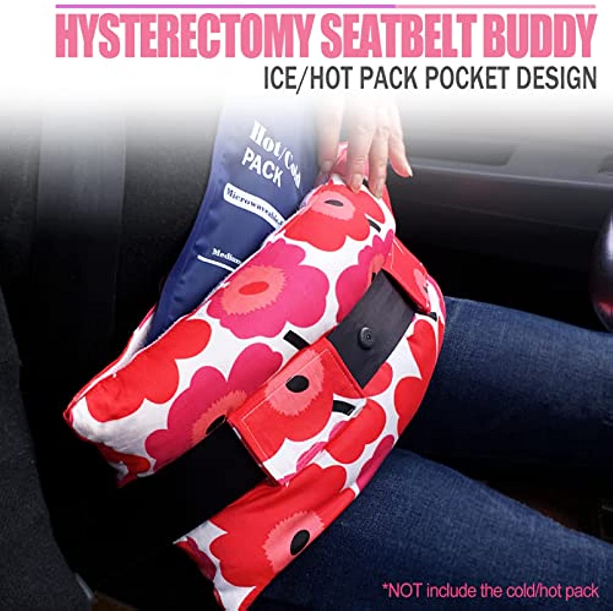 Hysterectomy Pillow Abdominal Post Surgery Pillows with Pocket Comfort for Ice Heat Packs Tummy Tuck Belly Incision Recovery Seatbelt Gifts Women Patients