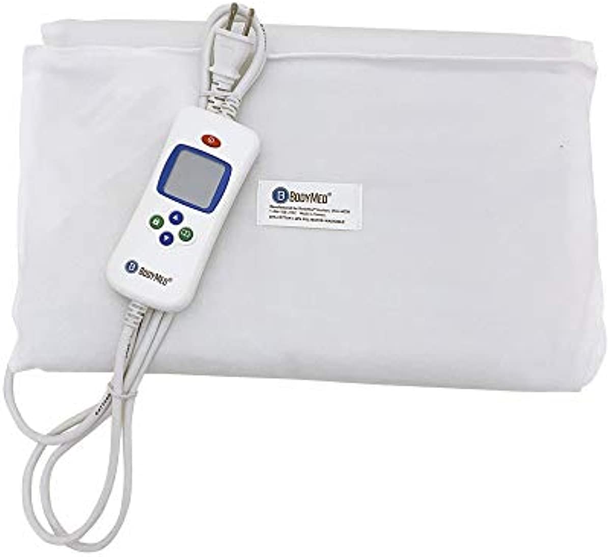 BodyMed Digital Moist Heating Pad with Auto Shut Off Heating Pad for Neck and Shoulders, Back Pain and Muscle Pain Relief – 14 x 27 Inch, White