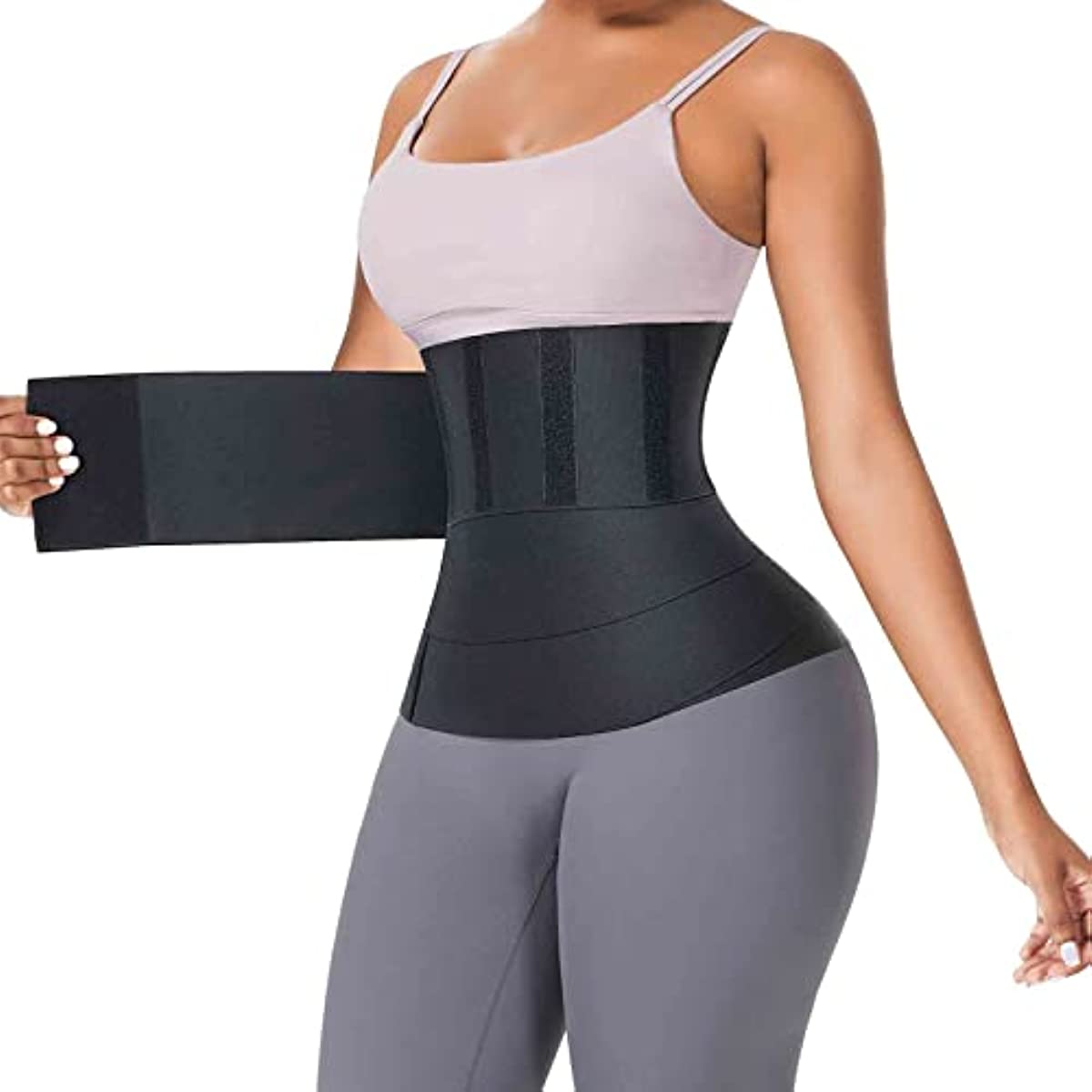 FeelinGirl Waist Trainer for Women Sauna Belt Tummy Wrap Plus Size Snatch Me Up Bandage