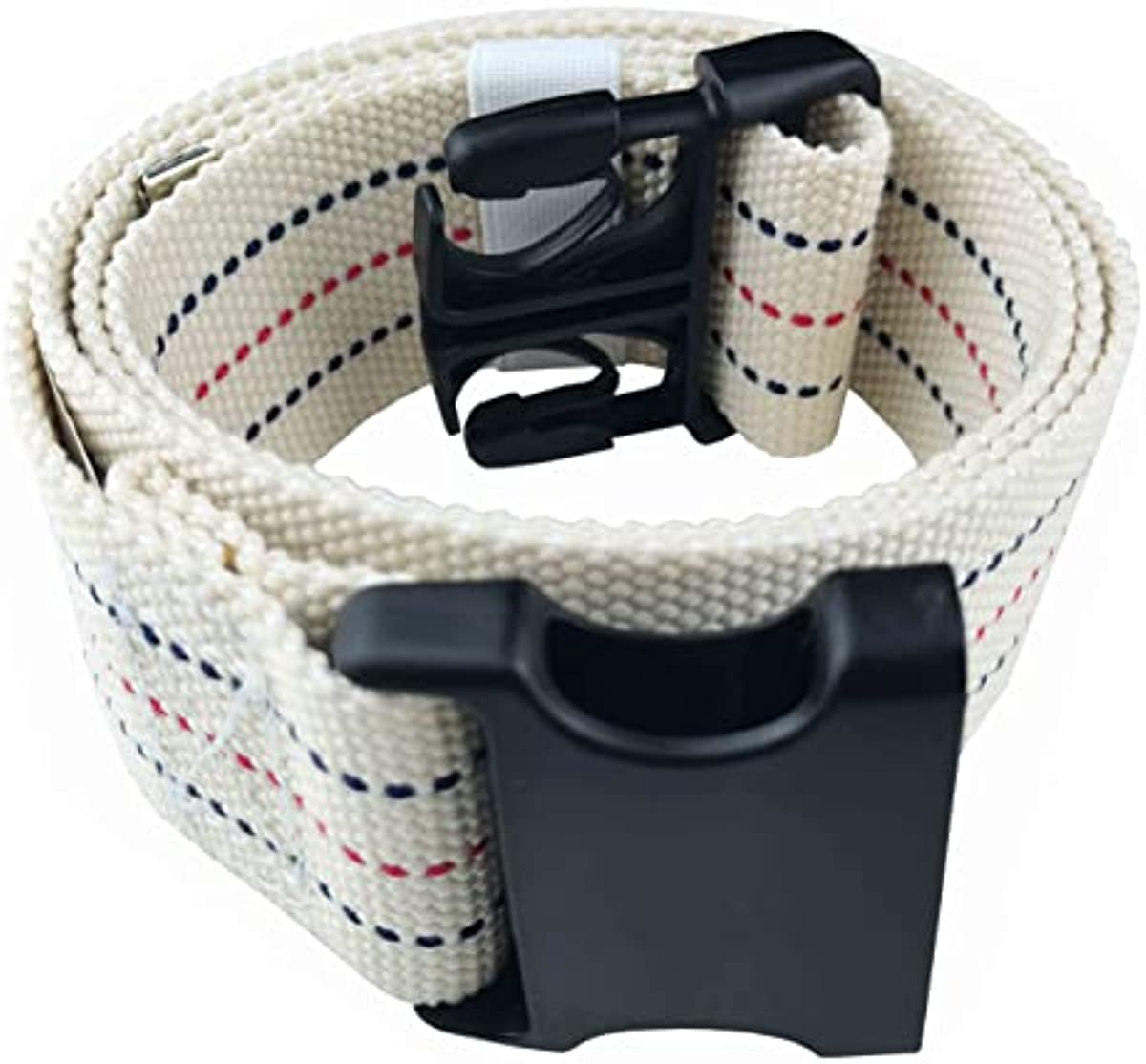 LAMBOX Transfer Gait Belt for Caregiver Nurse Physical Therapist 2 inch with Quick Release Plastic Buckle (52\", Beige)