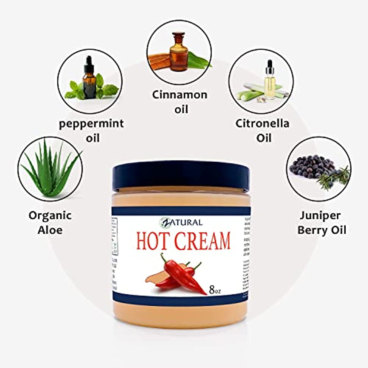 Organic Hot Cream-Cellulite Cream-Muscle Rub-Slimming Cream-Pain Relief-Body Wraps-Belly Fat-Skin Firming & Weight Loss-Professional Therapeutic Grade-Doctor Formulated (8 Ounce)