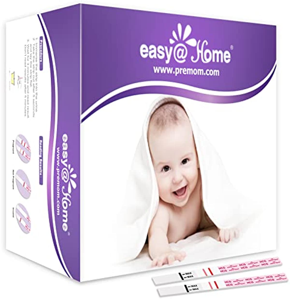 Easy@Home Pregnancy Test Strips, 40 HCG Tests