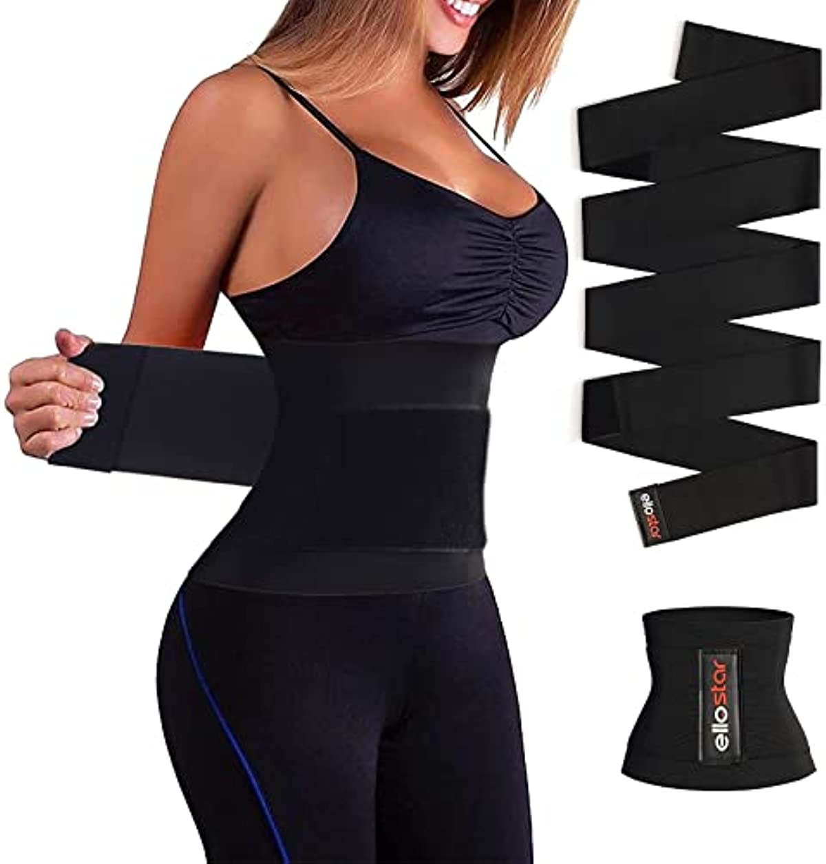 ellostar Waist Wrap Waist Trainer Tummy Control Band Waistline Bandage Body Shaper, Sweat Shapewear, Daily Use Workout Belt