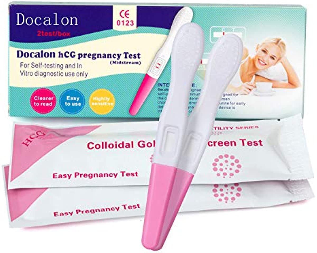Pregnancy Test Early,Docalon Pregnancy Test Clear at-Home Early Pregnancy Test Kit Included - Accurate & Easy Response Resultst Detection Individually Sealed-2 Count