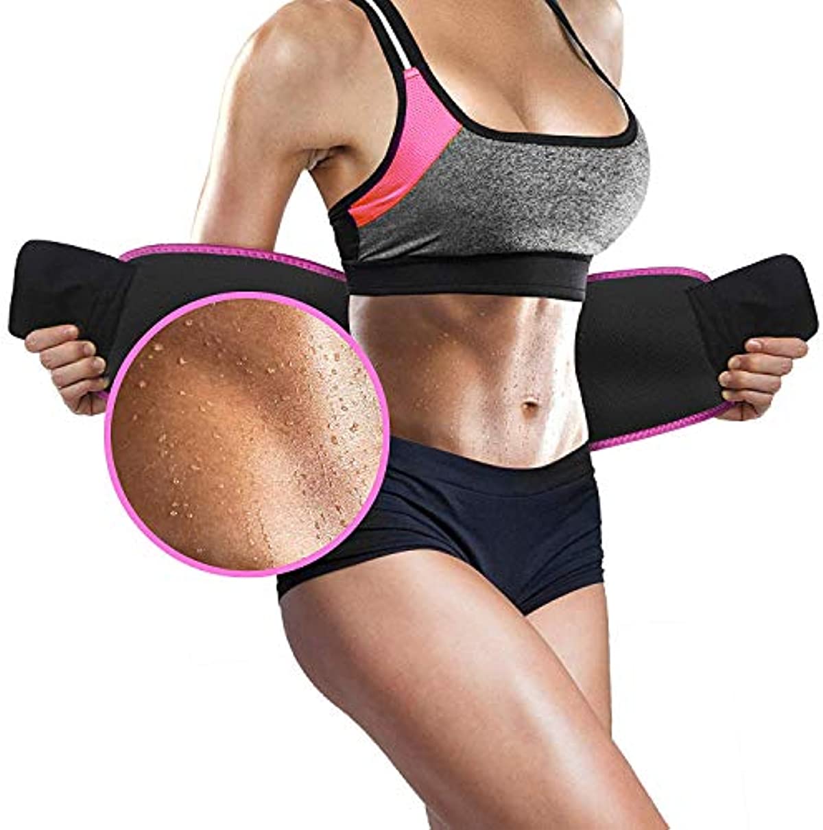 Perfotek Waist Trimmer Belt for Women Waist Trainer Sauna Belt Tummy Toner Low Back and Lumbar Support Sauna Suit Effect