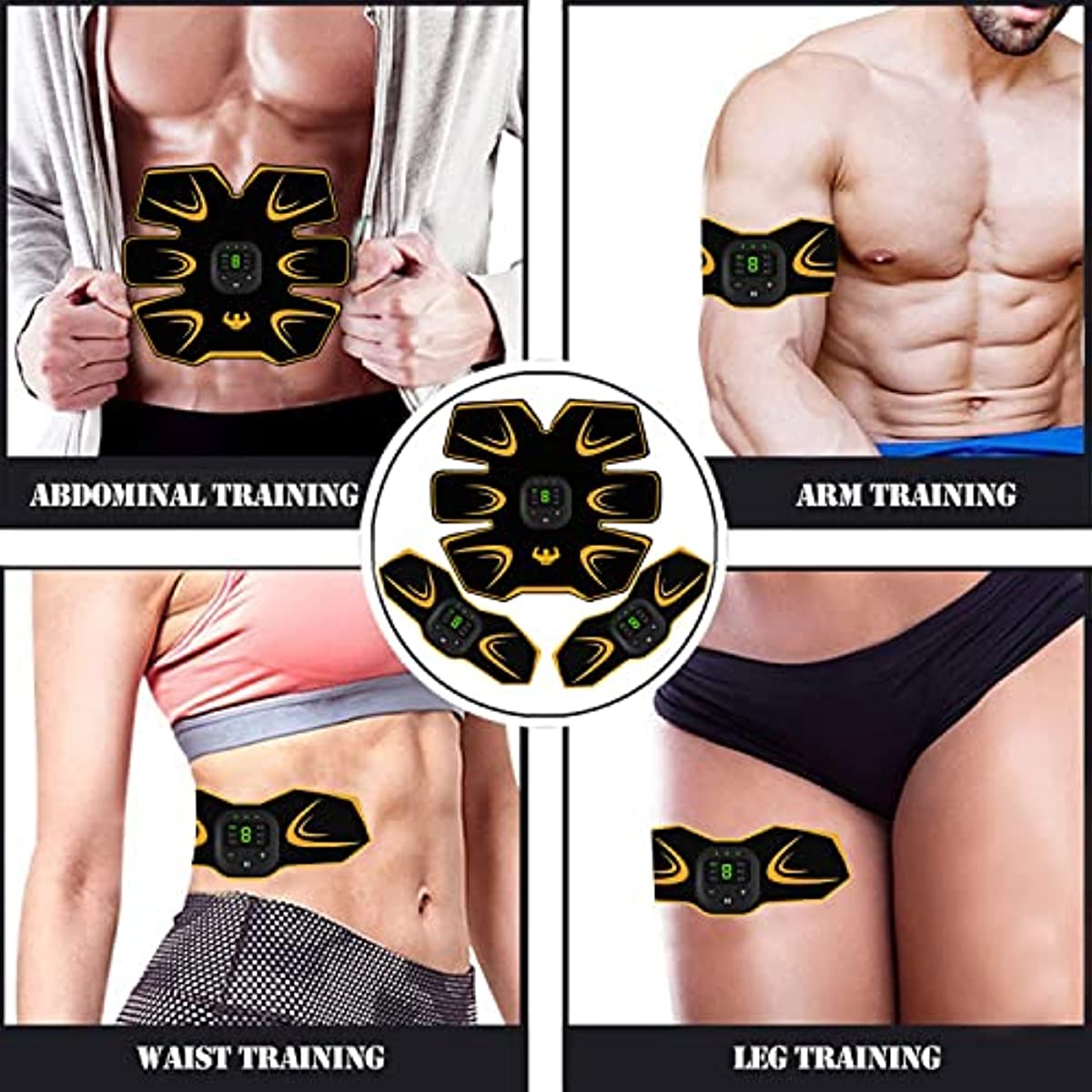 BLUE LOVE Abdominal Muscle Toner, Muscle Trainer,Portable Fitness Workout for Men Woman Abdomen/Arm/Leg Home Office Exercise Black