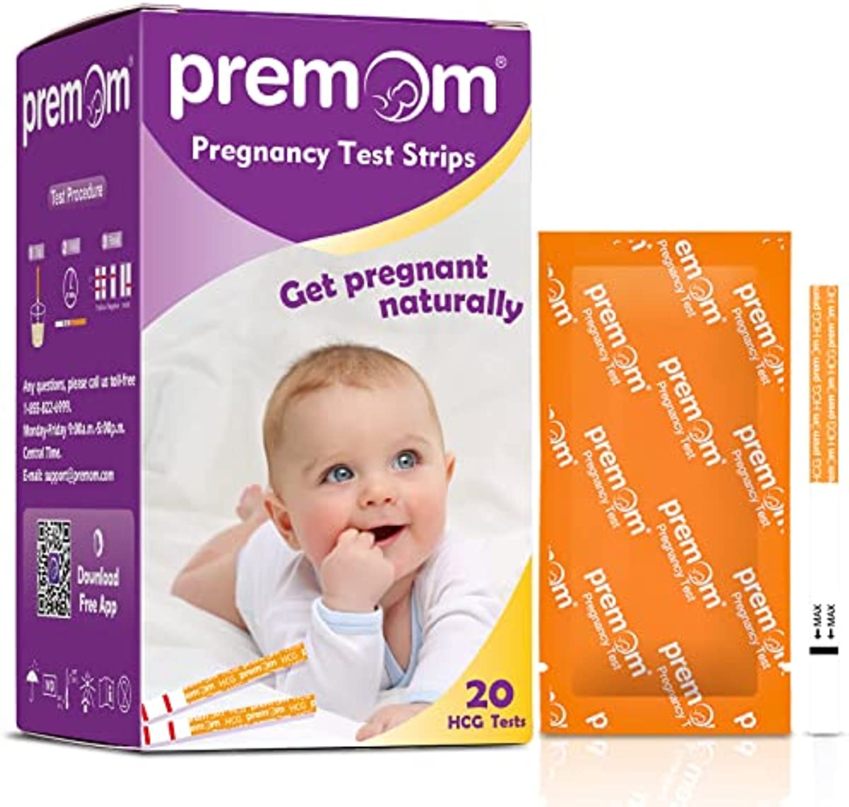 Premom Pregnancy Test Strips: Early Detection Pregnant Test Kits- 20 Pack