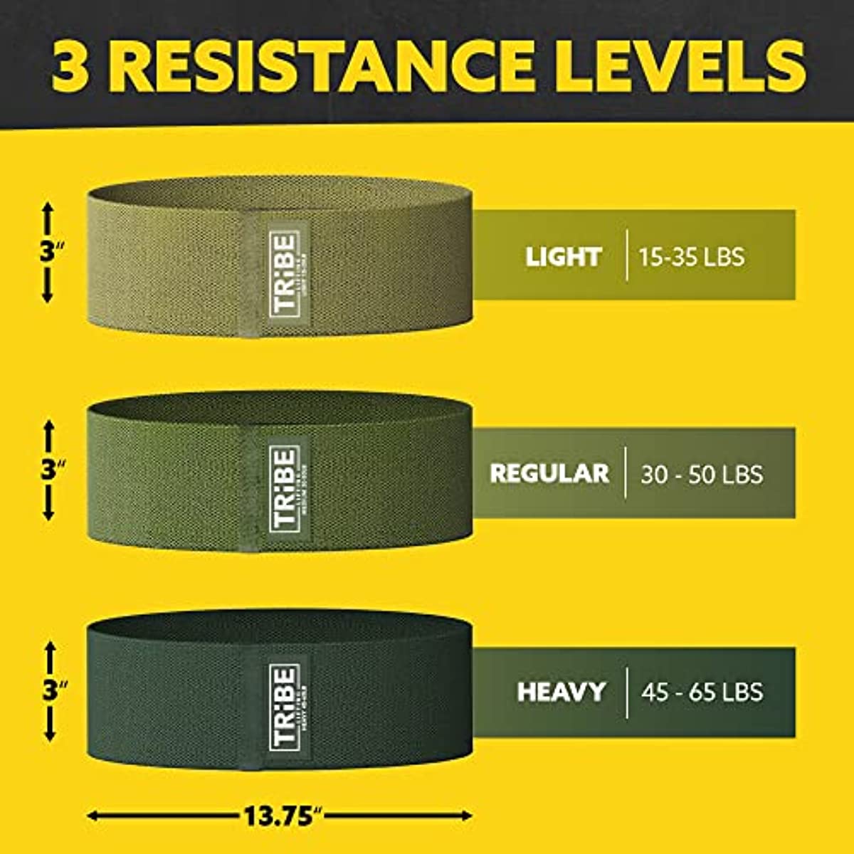 Fabric Resistance Bands for Working Out - Booty Bands for Women and Men - Exercise Bands Resistance Bands Set - Workout Bands Resistance Bands for Legs