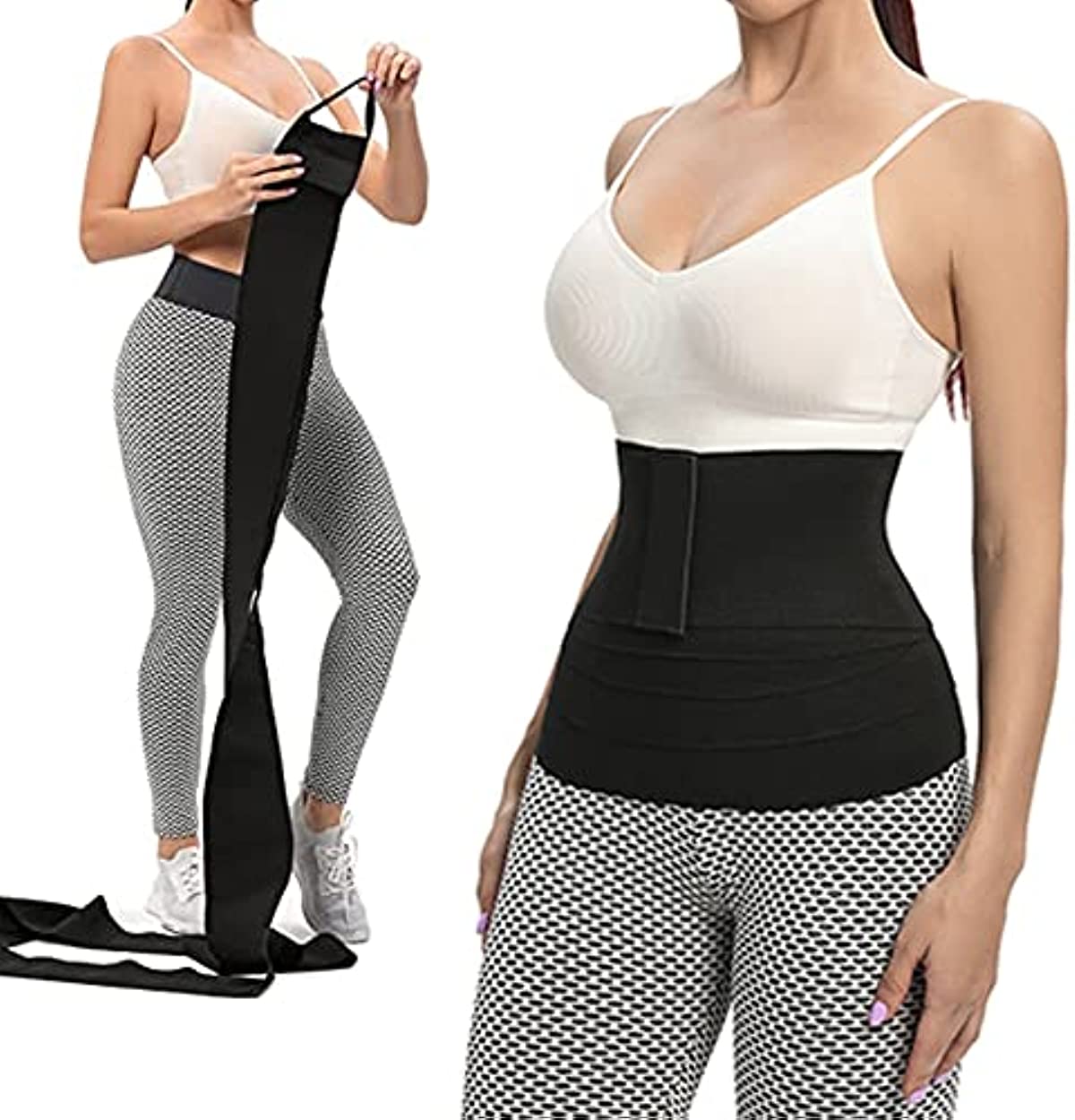 Miookiss Waist Trainer for Women Lower Belly Fat，Plus Size Women Tummy Control Waist Shaper with Loop， Black Adjust and Comfortable Waist Cincher Shapewear
