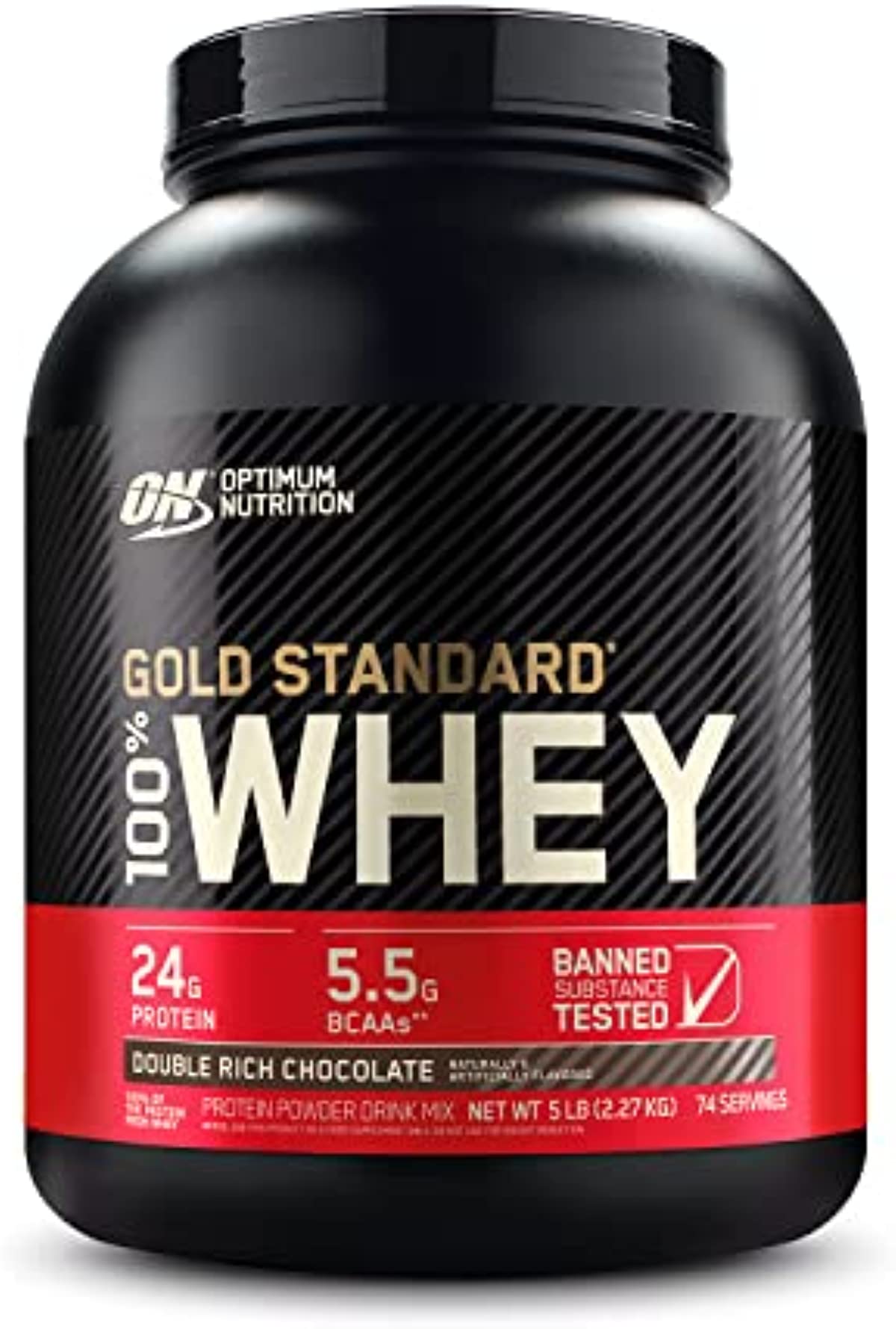 Optimum Nutrition Gold Standard 100{3db357c5a857f6bde6cf90794e18c0da57bd5d61a46d791d96a6edfa8c132257} Whey Protein Powder, Double Rich Chocolate, 5 Pound (Packaging May Vary)