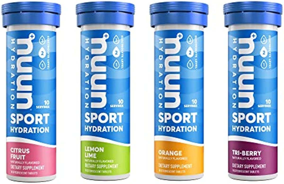 Nuun Sport: Electrolyte Drink Tablets, Citrus Berry Mixed Box, 10 Count (Pack of 4)