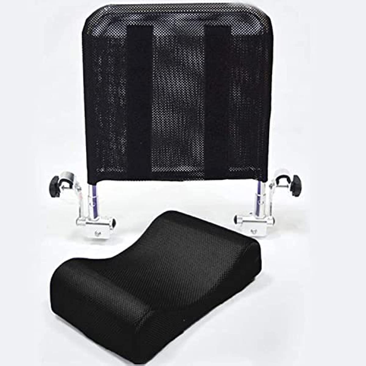 Huapa Wheelchair Headrest Backrest,Headrest Neck Support Comfortable Seat Back Cushion U Type Pillow Adjustable Angle Low Repulsion Breathable Universal Wheelchair Accessories Toilet Chair(Black)