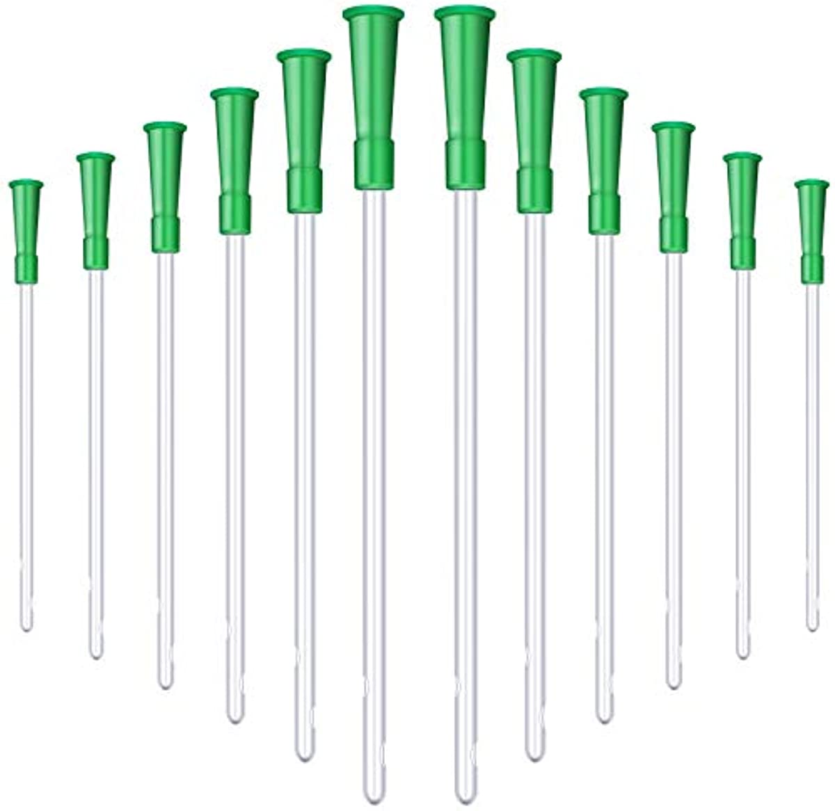 PVC Replacement Tubings Supplies Tubes Kit Clear Replacements Hose with Flexible Rounded End for Smooth Insert (30 Pieces, 14 FR)