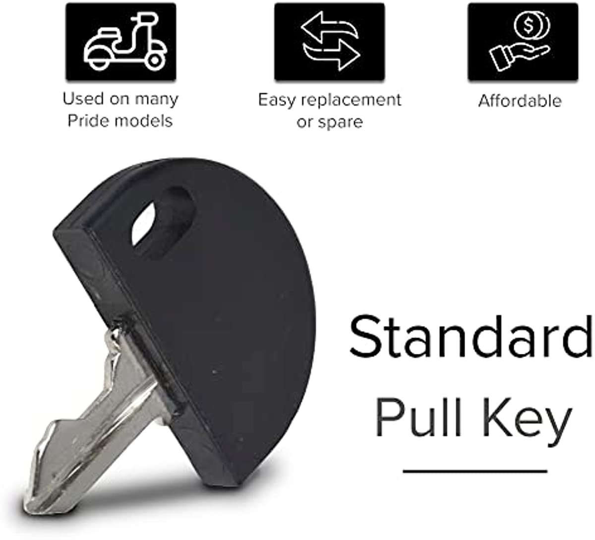 AlveyTech Standard Pull Key - for The Go-Go Elite Traveller, Ultra X, Sport, Pride Electric Power Scooters, Medical Travel Scooter Parts/Accessories for Seniors/Adults, Folding Mobility Wheel Chair