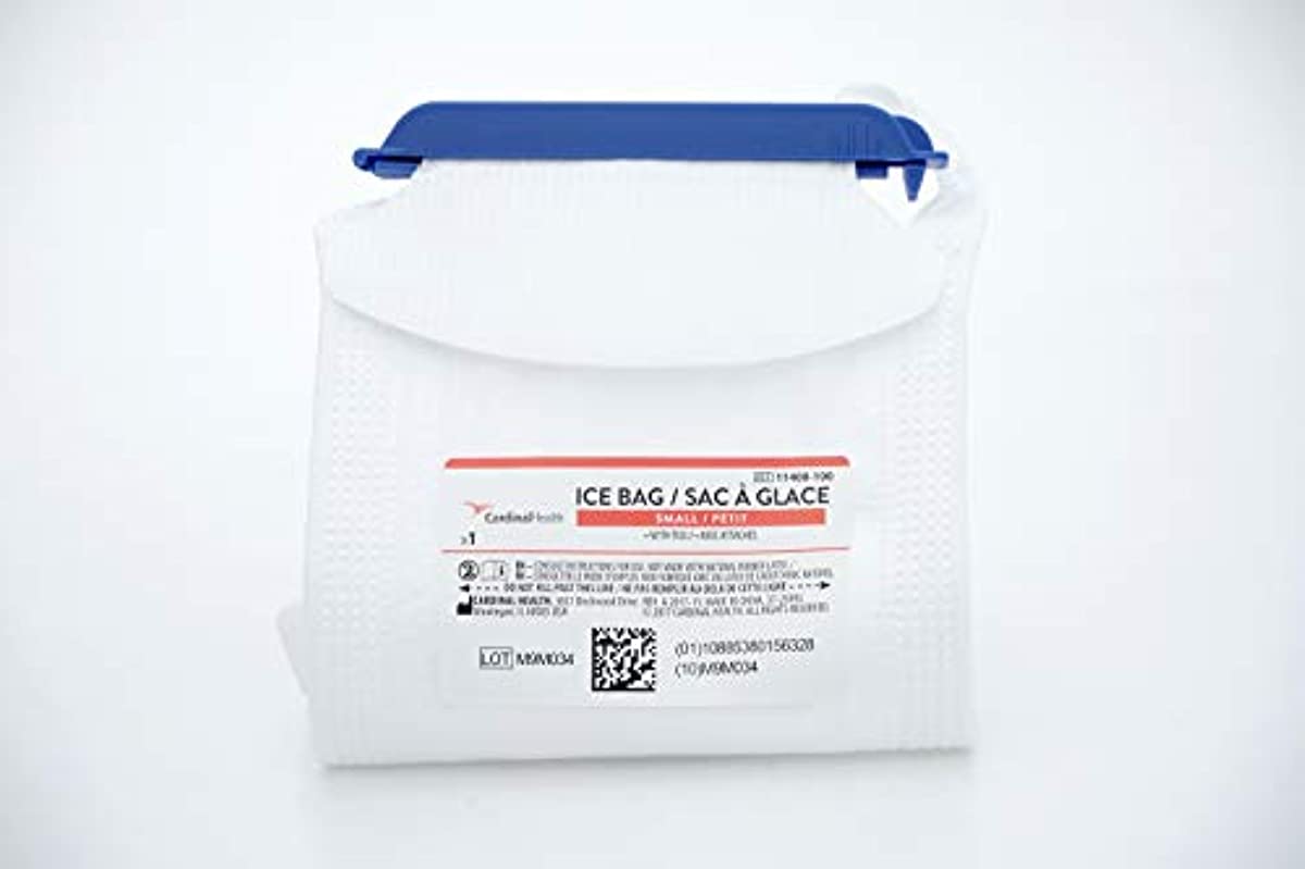Cardinal Health Ice Bags, Leakage Protection, Refillable, Small, Latex Free, Case of 50, 11400-100