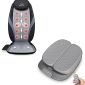 Snailax Shiatsu Massage Cushion Vibration Foot Massager with Heat Bundle| Massage Chair Pad Kneading Back Massager for Home Office Seat use lectric Foot Massager Machine for Circulation