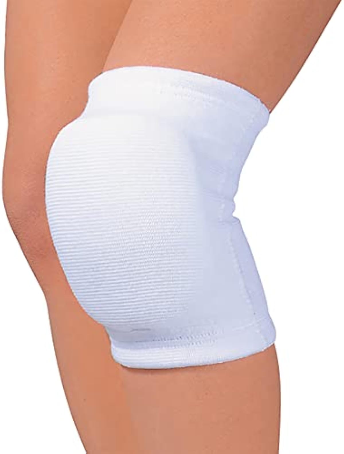 D&M Knee Pads Pad Brace For Women Men Volleyball Compression Sleeve Girls 25mm thick pad White L-size 1pc Made In Japan 837