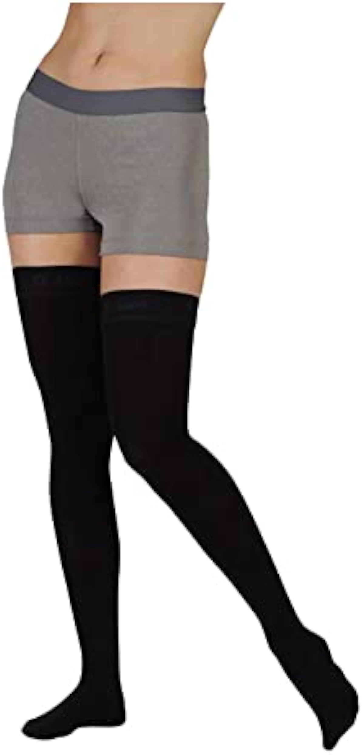 Juzo Soft 2001 Thigh-High 20-30mmhg Compression Closed Toe Stocking , Black, 1 (I) Regular