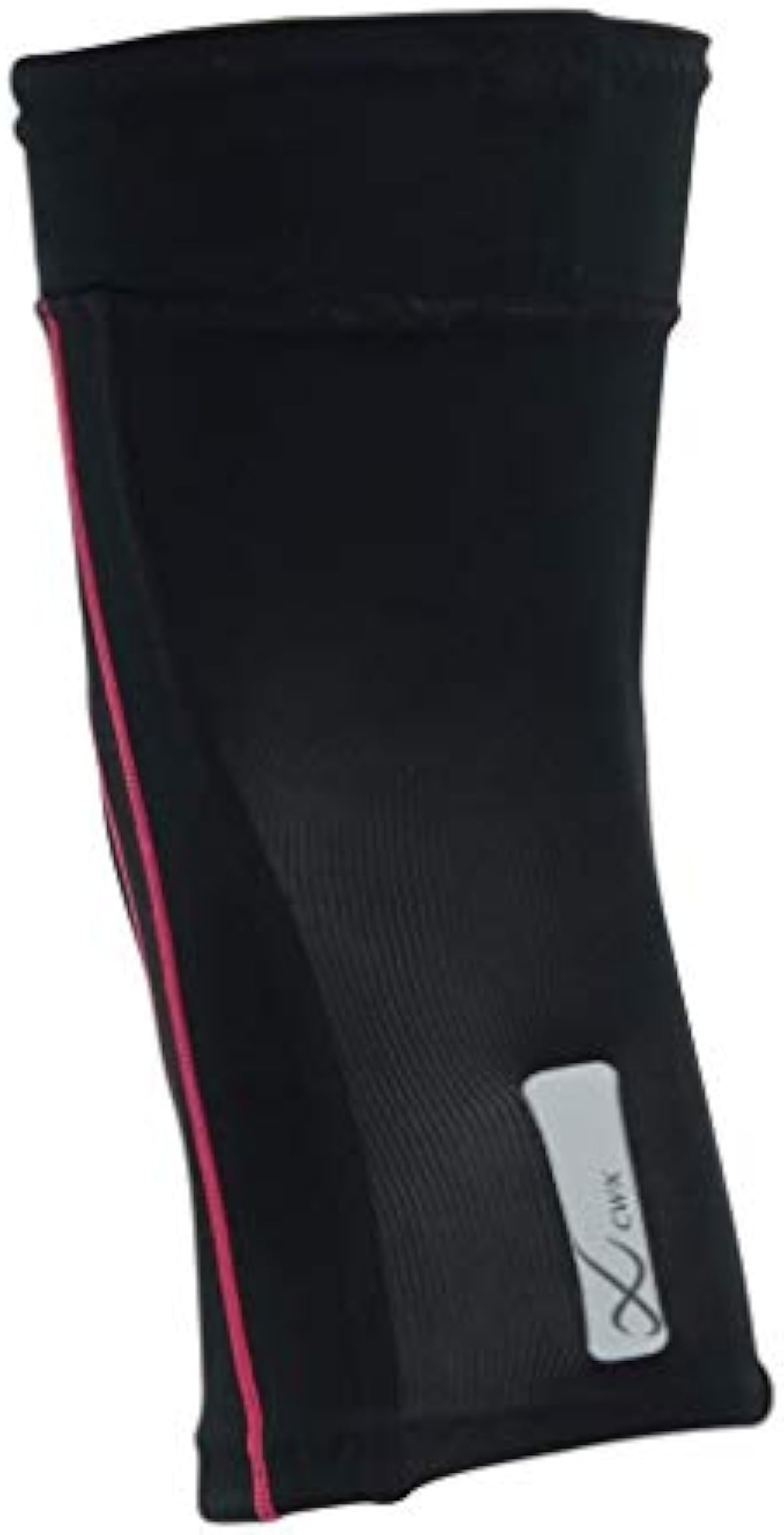 CW-X Women\'s Stabilyx Joint Support Compression Knee Sleeve, Black/Raspberry, Medium