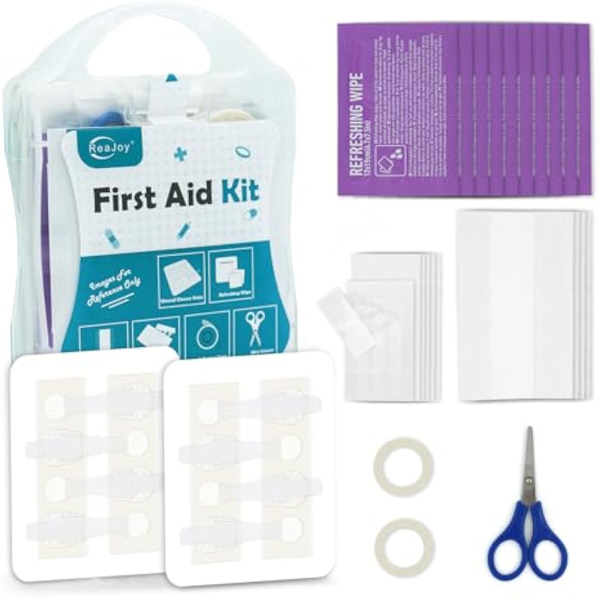 25 PCS First Aid Kit, Wound Closure Strips, Emergency Wound Closure Device Without Stitche, 4 Strips x2, First Aid Supplies Kit at Home Outdoors Sports