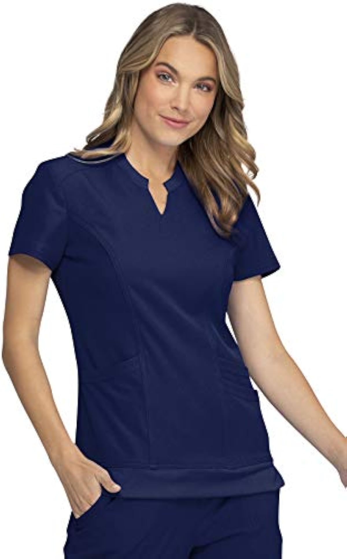 HeartSoul Break On Through Women Scrubs Top Split Neck HS765